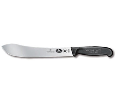 Victorinox 5.7403.25B 10" Straight Blade Butcher Knife with Black Fibrox Handle