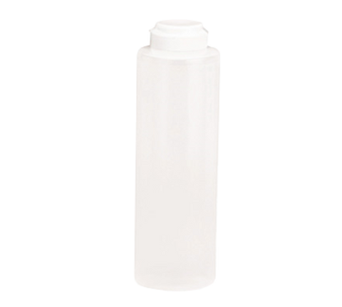 TableCraft Products 2112C-1 12 oz. Clear Hinge Top Squeeze Bottle