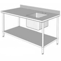 WT-PS3072R GSW 72" x 30" Prep Table w/ Righ Sink Bowl-GSW USA