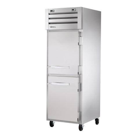True Manufacturing STG1DT-2HS-HC SPEC SERIES One-Section Dual Temperature Reach-In Refrigerator/Freezer with Solid Half Doors