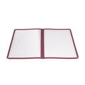 PMCD-9U Winco 8-1/2" x 11" Burgundy Double Fold Menu Cover-WINCO
