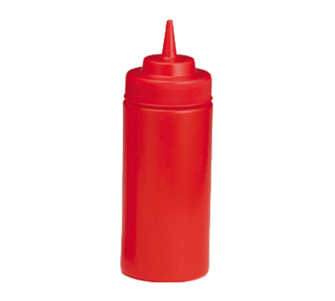 Tablecraft Products 11663K 16 oz Red Wide Mouth Squeeze Bottle