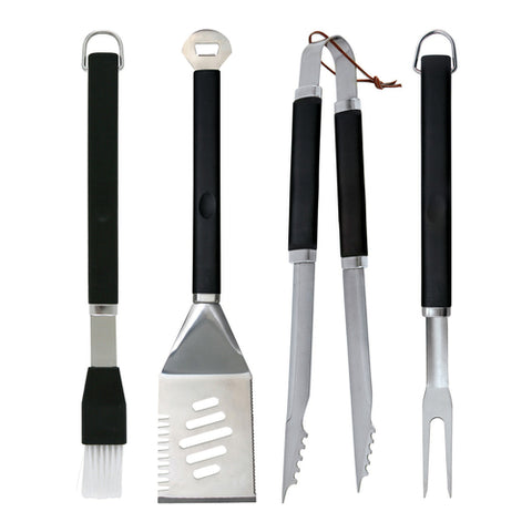 02466X Chef Master (4) Piece, Mr. Bar-B-Q® Finger Grip Bbq Tool Set - Set-CHEF MASTER