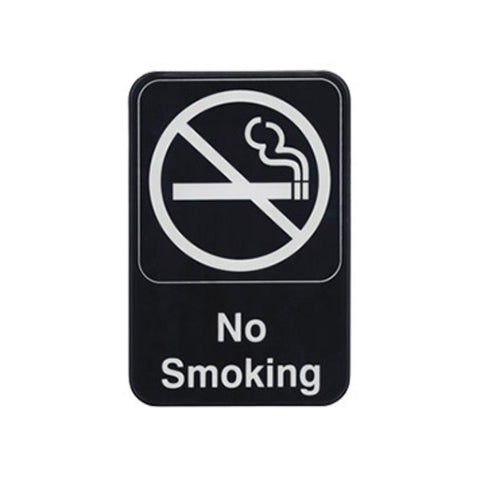 Winco SGN-601 No Smoking Information Sign, 6"W x 9"H
