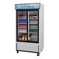 TGM-35R-N Turbo Air 41.38" White 2-Section Glass Door Merchandiser w/ Sliding Doors-Turbo Air