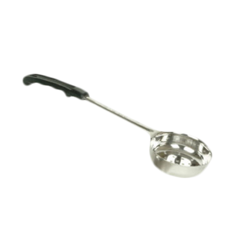 Thunder Group SLLD106PA 6 oz Perforated Portion Spoon with Stainless Bowl, Black