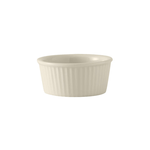 Tuxton China BEX-0602 6 oz. Eggshell Fluted China Ramekin