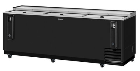 TBC-95SB-N Turbo Air 95" 3-Section Black Bottle Cooler