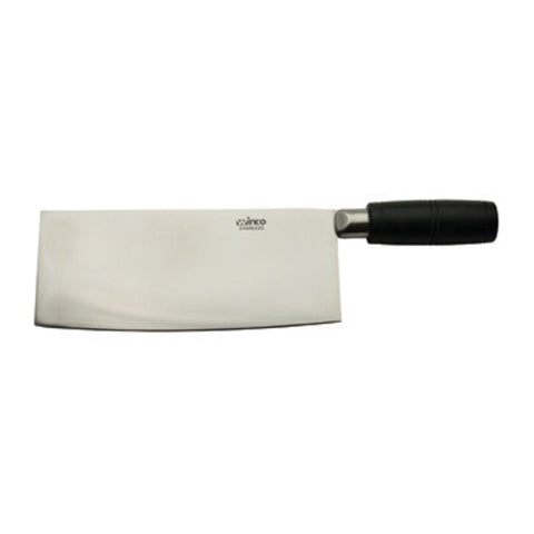 KC-601 Winco Chinese Cleaver, POM Hdl, 8"W Blade