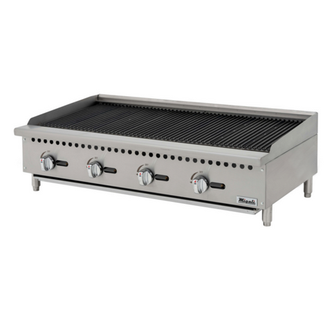 C-CR48 Migali 48" Char-Rock Countertop Charbroiler - NG