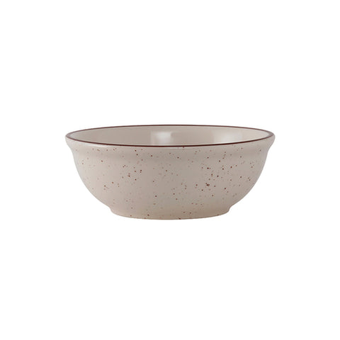 TBS-018 Tuxton Bahamas 15 Oz. Brown Speckle China Nappie Bowl