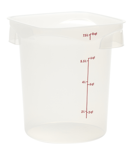8RFSPROPP190 Cambro CamRound® FreshPro Round Food Container, 8 qt.-Cambro