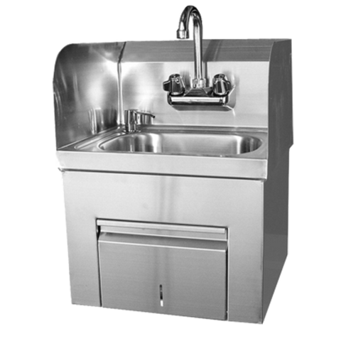 GSW USA HS-1615TS Wall Mount Hand Sink with Protective Edge Welded Splash Guards