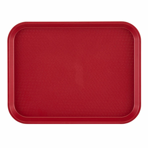 Cambro 1014FF416 10" x 14" Cranberry Customizable Fast Food Tray