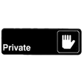 PLIS9303BK Thunder Group 9" x 3" Private Information Sign-Thunder Group