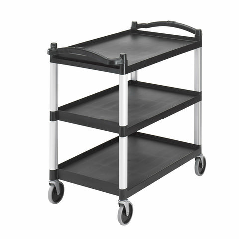 Cambro BC340KD110 Black 3-Shelf KD Large Utility Cart