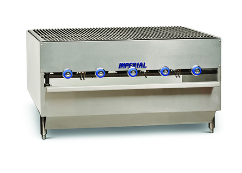 Imperial ICB-6036 60 in Countertop Gas Chicken Charbroiler, 6 Burners, 300,000 BTU