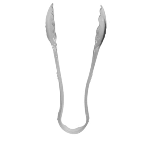 Thunder Group PLSGTG012CL 12" Clear Polycarbonate Scallop Grip Serving Tong