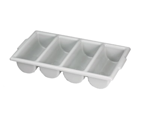 1524G Tablecraft 4-Compartment Gray Cutlery Bin-Tablecraft Products