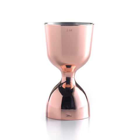 Mercer Culinary M37006CP Barfly 1 oz & 2 oz Copper-Plated Heavy-Duty Straight Rim Bell Jigger