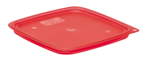 Cambro SFC6FPPP266 CamSquare FreshPro Cover for 6 & 8 qt Containers, Translucent Red Polyethylene