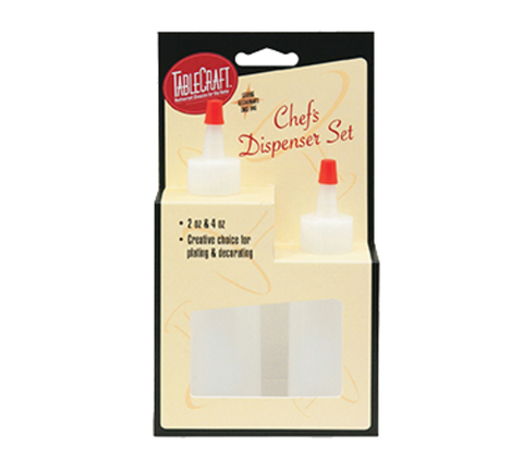 Tablecraft Products H110204 Chef's Squeeze Bottle Dispenser Set, 2-Piece