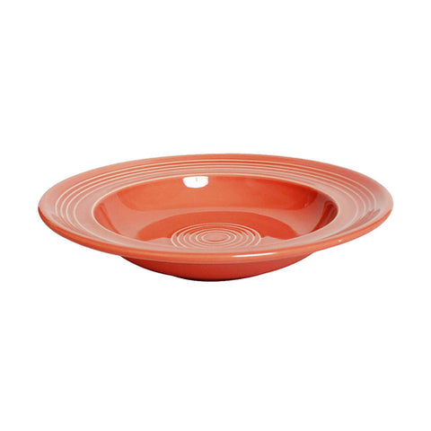 Tuxton China CND-090 12 oz. Cinnabar Rimmed Soup Bowl