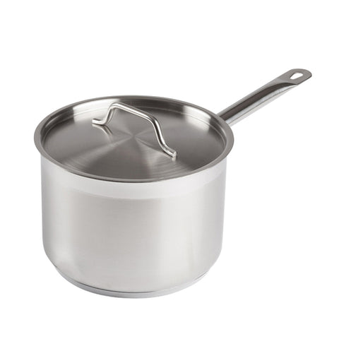 Winco SSSP-4 Stainless Steel Sauce Pan with Cover, 4.5 Quart