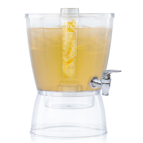 TableCraft BAD1500 1.5 Gallon Stackable SAN Plastic Beverage Dispenser with Flavor Infuser