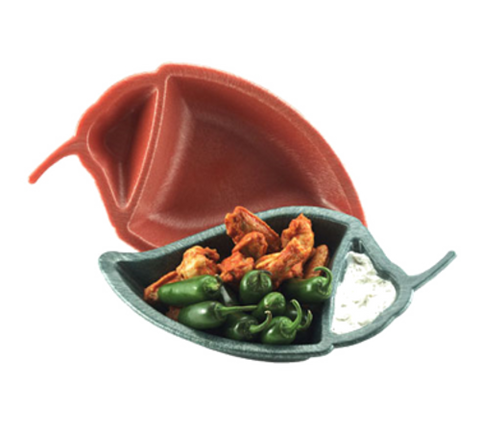 H.S., INC. HS1041-J Peppertizer Appetizer Server, 10-1/2" x 6-1/2" x 2"H, Jalapeno - Each
