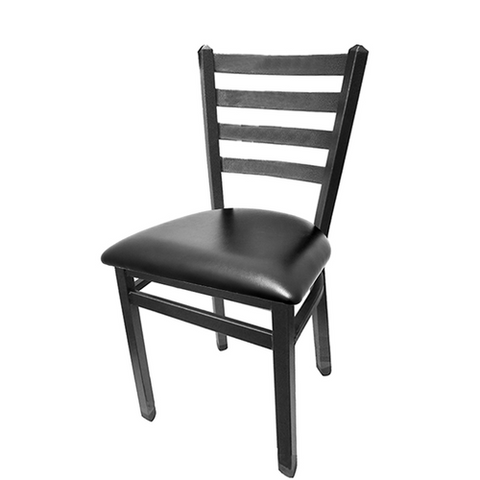 SL2160SV Oak Street Silver Vein Dining Chair w/ Metal Ladder Back & Steel Tubing
