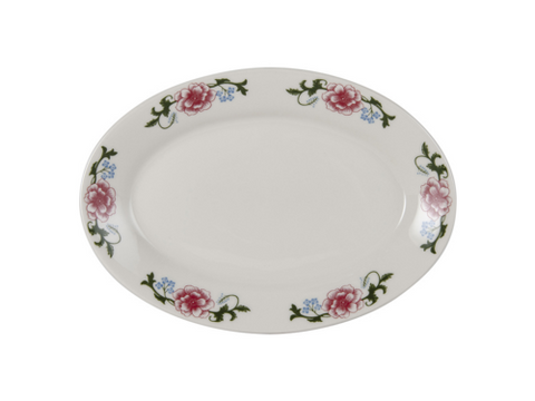 LRH-1059 Tuxton China Platter, 10-5/8" x 7-3/8\" oval