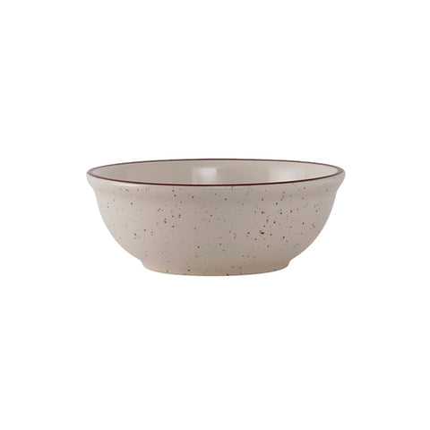 Tuxton China TBS-015 Bahamas 13 oz. Brown Speckle China Nappie Bowl