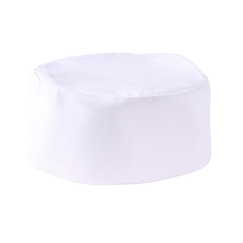M60075WH Mercer Millennia White Top Chef Skull Cap / Pill Box Hat-Mercer Culinary