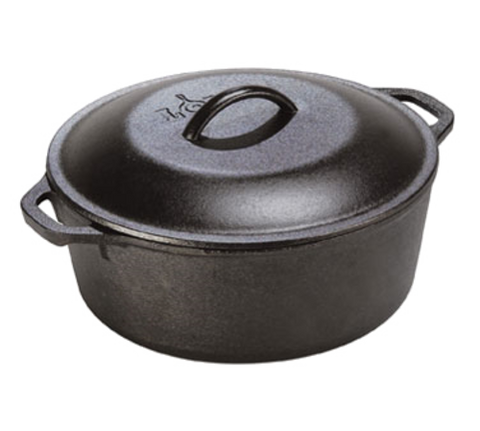 Lodge L8DOL3 Cast Iron 5-Quart Dutch Oven with Lid