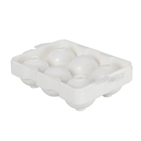 Winco ICCP-6W Round Spherical Ice Cube Tray, 6 Compartments