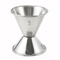 J-2 Winco 3/4 Oz. x 1-1/4 Oz. Stainless Steel Double Jigger-WINCO