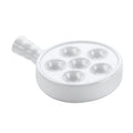 744042 Browne USA Foodservice Escargot Plate, 5-3/10" dia. x 1-4/5"H, 6-hole, white-Browne USA Foodservice