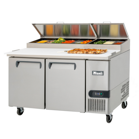 C-PP67-HC Migali 67" 2 Door Refrigerated Pizza Prep Table-Migali Industries