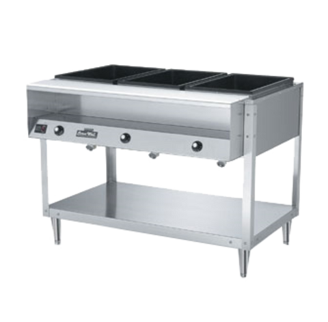 Vollrath 38119 ServeWell Electric Hot Food Table with 5 Wells and Cutting Board, 76 in W