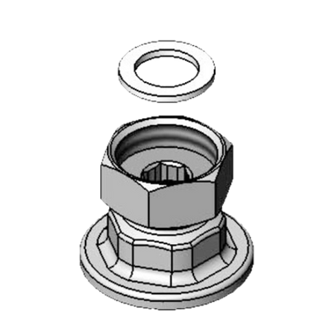 00AA T&S Brass 1/2" NPT Female Eccentric Coupling Inlet-T&S Brass