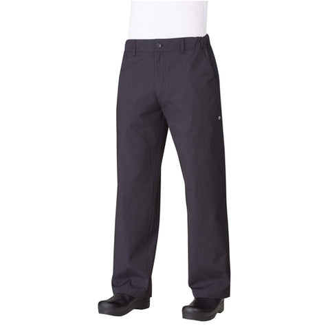 PSERBLKL Chef Works Men's Slimmer Fit Professional Series Chef Pants