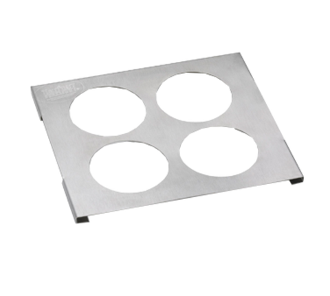 Tablecraft Products T4 4-Hole 18/8 Stainless Steel Squeeze Bottle Template