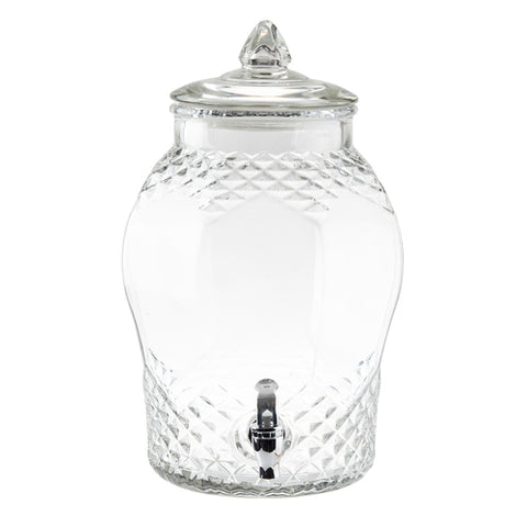 10699 TableCraft Products 2 Gallon Decorative Glass Beverage Dispenser-Tablecraft Products