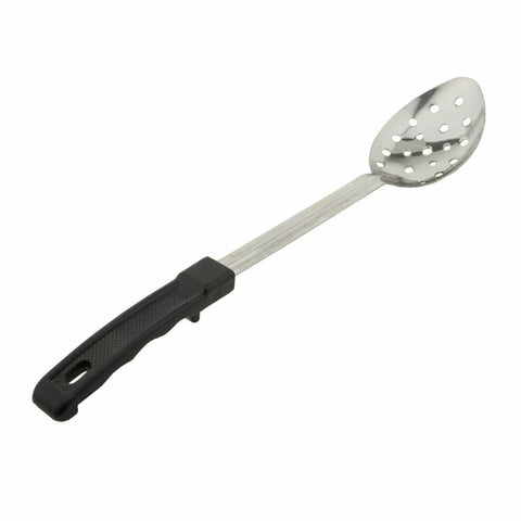 PHS15P Libertyware Basting Spoon, 15\" perforated, stainless steel, black plastic handle-LIBERTYWARE