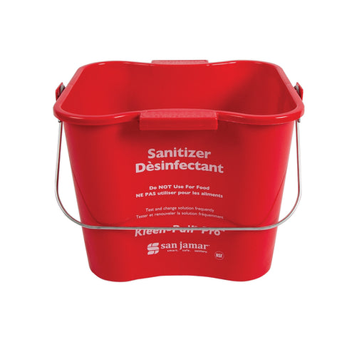 CFS Brands KPP196RD Kleen-Pail Pro 6 Quart Red Sanitizing Pail