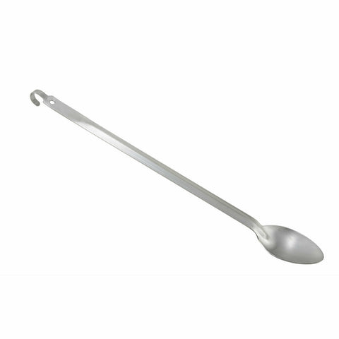 BHKS-21 Winco 21" Heavy-Duty Solid Basting Spoon w/ Hang Hook-WINCO