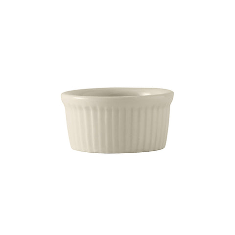 BEX-0252 Tuxton DuraTux 2.5 Oz. Eggshell Fluted China Ramekin