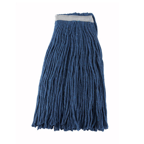 Winco MOP-24C Economy Cotton-Poly Blend Cut-End Wet Mop Head, Blue, 24 oz