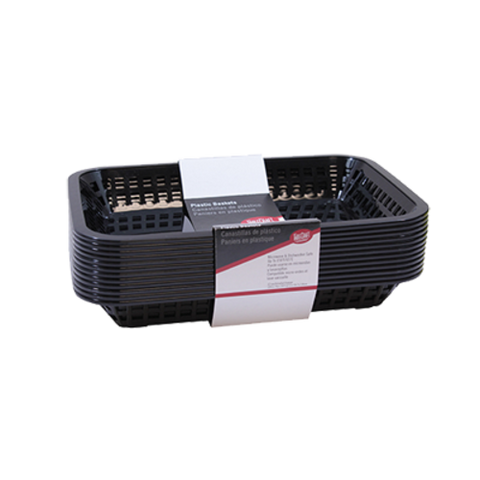 Tablecraft C1077BK Grande Platter Basket, Black, 10-3/4" - Pack of 12